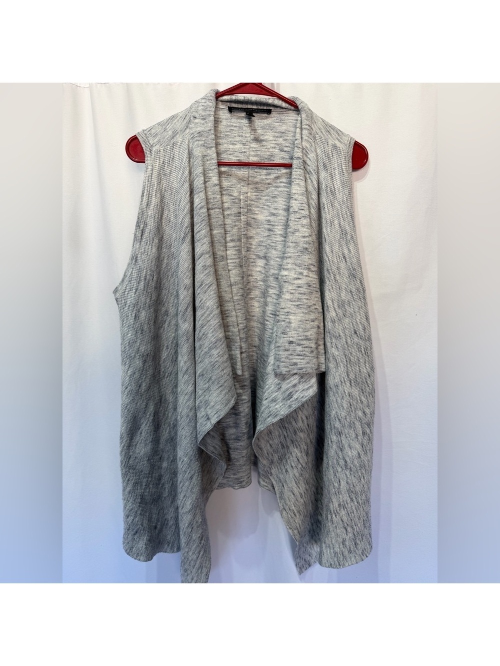 WHBM blue Gray Sleeveless Open Front Cardigan sweater vest